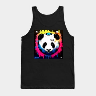 Panda Soccer Ball - Soccer Futball Football - Graphiti Art Graphic Paint Tank Top